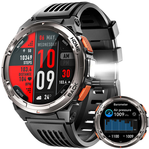 2024 EIGIIS Smart Watches for Men with LED Flashlight 1.45’’ HD Rugged Smartwatch (Answer/Make Call) with Compass Altitude Barometer SOS Alarming Fitness Tracker For Heart Rate Monitor Compatible With IOS And Android Phones 2024 EIGIIS Smart Watches for Men with LED Flashlight 1.45’’ HD Rugged Smartwatch (Answer/Make Call) with Compass Altitude Barometer SOS Alarming Fitness Tracker For Heart Rate Monitor Compatible With IOS And Android Phones