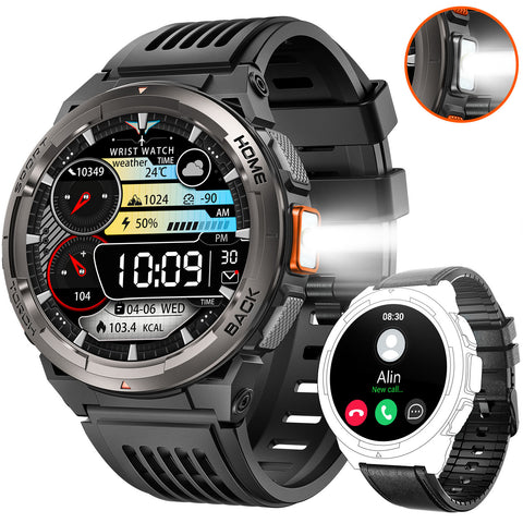2024 EIGIIS Smart Watches for Men with LED Flashlight 1.45’’ HD Rugged Smartwatch (Answer/Make Call) with Compass Altitude Barometer SOS Alarming Fitness Tracker For Heart Rate Monitor Compatible With IOS And Android Phones 2024 EIGIIS Smart Watches for Men with LED Flashlight 1.45’’ HD Rugged Smartwatch (Answer/Make Call) with Compass Altitude Barometer SOS Alarming Fitness Tracker For Heart Rate Monitor Compatible With IOS And Android Phones