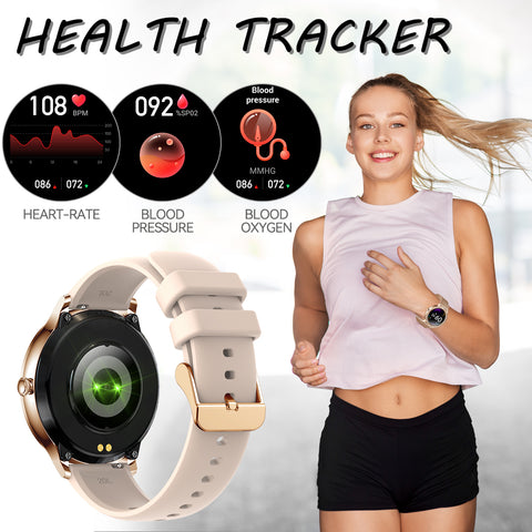 Smart Watches for Women Fashionable Look Ladies Smart Watch with Bluetooth Calls Heart Rate Sleep Monitor Fitness Trackers Watch with Step Counter Message Reminder for iOS Android Smart Watches for Women Fashionable Look Ladies Smart Watch with Bluetooth Calls Heart Rate Sleep Monitor Fitness Trackers Watch with Step Counter Message Reminder for iOS Android