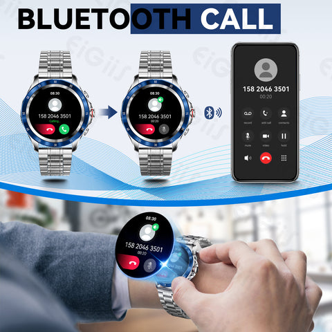 Smart Watch for Men with Bluetooth Calling 1.32” HD Touchscreen Fitness Trackers Watch with Heart Rate Detection Sleep Monitor for Android iOS Smart Watch for Men with Bluetooth Calling 1.32” HD Touchscreen Fitness Trackers Watch with Heart Rate Detection Sleep Monitor for Android iOS