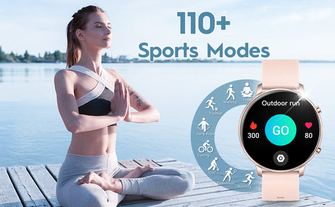 EIGIIS Smart Watch Answer/Make Call, Fitness Tracker with 24/7 Heart Rate Blood Pressure and Blood Oxygen Monitor, Sleep Tracker Calorie Step Counter Waterproof Smartwatch for Android iOS Women Men