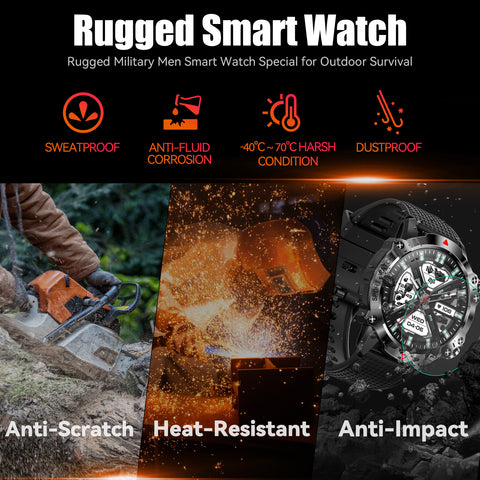 Military Smart Watch for Men Make Calls 1.39" HD Big Screen Outdoor Fitness Tracker with 105 Sports Modes Heart Rate Monitor Activity Tracker Rugged Tactical Smartwatch Compatible with Android iPhone Military Smart Watch for Men Make Calls 1.39" HD Big Screen Outdoor Fitness Tracker with 105 Sports Modes Heart Rate Monitor Activity Tracker Rugged Tactical Smartwatch Compatible with Android iPhone