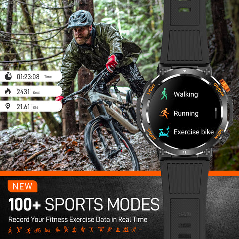 EIGIIS Military Smart Watch for Men with Flashlight (Make/Answer Call), 2024 New Digital Smartwatch with 1.46’’ HD Fitness Tracker 110+ Sports Modes Step Counter Waterproof  Watch for iPhone Android EIGIIS Military Smart Watch for Men with Flashlight (Make/Answer Call), 2024 New Digital Smartwatch with 1.46’’ HD Fitness Tracker 110+ Sports Modes Step Counter Waterproof  Watch for iPhone Android