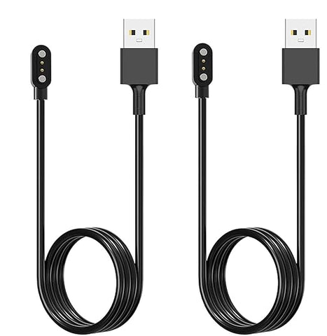 EIGIIS Smartwatch Charger 2 Pin Magnetic Charging Cable Wire Fast USB Charger Cable Compatible with Smartwatch KE3,KE5,EW5,S50,S320B, (2 Piece Pack, Black&Black) EIGIIS Smartwatch Charger 2 Pin Magnetic Charging Cable Wire Fast USB Charger Cable Compatible with Smartwatch KE3,KE5,EW5,S50,S320B, (2 Piece Pack, Black&Black)