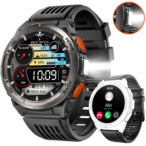 2024 EIGIIS Smart Watches for Men with LED Flashlight 1.45’’ HD Rugged Smartwatch (Answer/Make Call) with Compass Altitude Barometer SOS Alarming Fitness Tracker For Heart Rate Monitor Compatible With IOS And Android Phones 2024 EIGIIS Smart Watches for Men with LED Flashlight 1.45’’ HD Rugged Smartwatch (Answer/Make Call) with Compass Altitude Barometer SOS Alarming Fitness Tracker For Heart Rate Monitor Compatible With IOS And Android Phones