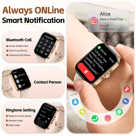 EIGIIS Smart Watches for Men Women 1.91”Fitness Tracker with Heart Rate Sleep Monitor Full Touch Screen Smartwatch Compatible with iPhone Android Phones EIGIIS Smart Watches for Men Women 1.91”Fitness Tracker with Heart Rate Sleep Monitor Full Touch Screen Smartwatch Compatible with iPhone Android Phones