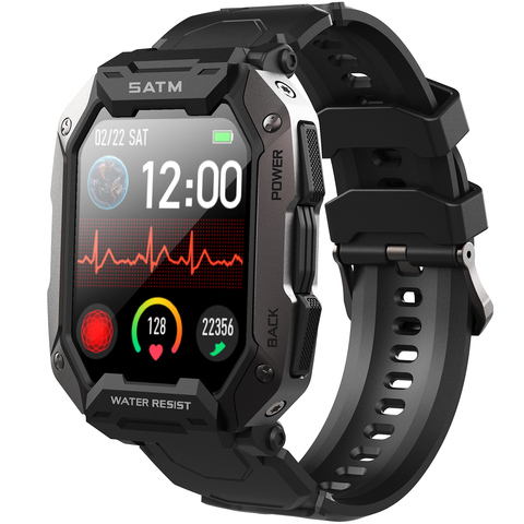 Tactical Smart Watch for Men 1.71” Military Fitness Trackers Watch with Heart Rate Sleep Monitor 5ATM Waterproof Outdoor Sport Watch Step Counter Watch for iPhone Android Tactical Smart Watch for Men 1.71” Military Fitness Trackers Watch with Heart Rate Sleep Monitor 5ATM Waterproof Outdoor Sport Watch Step Counter Watch for iPhone Android