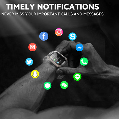 Tactical Smart Watch for Men 1.71” Military Fitness Trackers Watch with Heart Rate Sleep Monitor 5ATM Waterproof Outdoor Sport Watch Step Counter Watch for iPhone Android Tactical Smart Watch for Men 1.71” Military Fitness Trackers Watch with Heart Rate Sleep Monitor 5ATM Waterproof Outdoor Sport Watch Step Counter Watch for iPhone Android