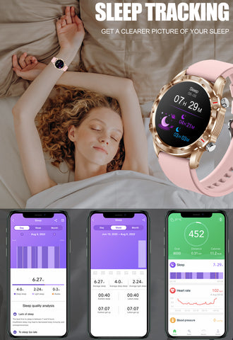 EIGIIS Smart Watch for Women Men Dial Answer Call Fitness Tracker 1.32" Touch Screen Fitness Watch with Heart Rate Sleep Monitor Pedometer Activity Tracker Sport Smartwatch Step Counter Watch for Android iOS EIGIIS Smart Watch for Women Men Dial Answer Call Fitness Tracker 1.32" Touch Screen Fitness Watch with Heart Rate Sleep Monitor Pedometer Activity Tracker Sport Smartwatch Step Counter Watch for Android iOS
