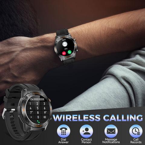 EIGIIS H60 Smart Watch for Men(Answer/Make Calls), 1.46” Big Screen Fitness Watch for iOS Android Tactical Smartwatch with Multiple Sports Modes Heart Rate SpO2 Sleep Tracker Pedometer EIGIIS H60 Smart Watch for Men(Answer/Make Calls), 1.46” Big Screen Fitness Watch for iOS Android Tactical Smartwatch with Multiple Sports Modes Heart Rate SpO2 Sleep Tracker Pedometer
