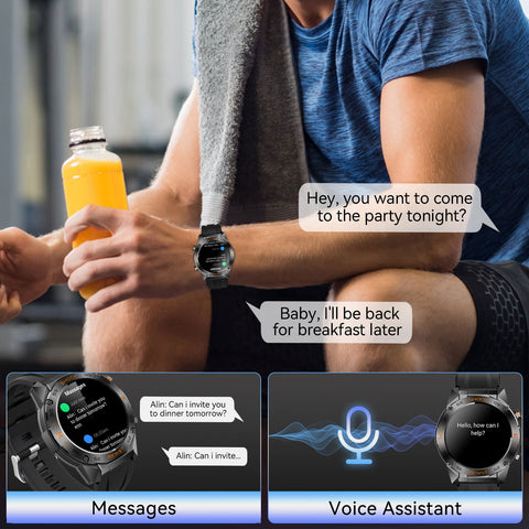 EIGIIS H60 Smart Watch for Men(Answer/Make Calls), 1.46” Big Screen Fitness Watch for iOS Android Tactical Smartwatch with Multiple Sports Modes Heart Rate SpO2 Sleep Tracker Pedometer EIGIIS H60 Smart Watch for Men(Answer/Make Calls), 1.46” Big Screen Fitness Watch for iOS Android Tactical Smartwatch with Multiple Sports Modes Heart Rate SpO2 Sleep Tracker Pedometer