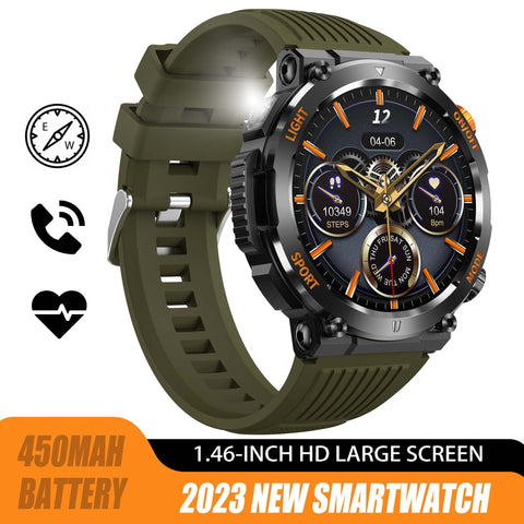 EIGIIS Military Smart Watch for Men with Flashlight (Make/Answer Call), 2024 New Digital Smartwatch with 1.46’’ HD Fitness Tracker 110+ Sports Modes Step Counter Waterproof  Watch for iPhone Android EIGIIS Military Smart Watch for Men with Flashlight (Make/Answer Call), 2024 New Digital Smartwatch with 1.46’’ HD Fitness Tracker 110+ Sports Modes Step Counter Waterproof  Watch for iPhone Android