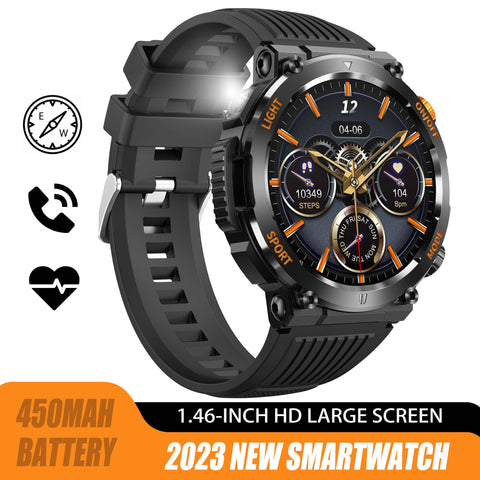 EIGIIS Military Smart Watch for Men with Flashlight (Make/Answer Call), 2024 New Digital Smartwatch with 1.46’’ HD Fitness Tracker 110+ Sports Modes Step Counter Waterproof  Watch for iPhone Android EIGIIS Military Smart Watch for Men with Flashlight (Make/Answer Call), 2024 New Digital Smartwatch with 1.46’’ HD Fitness Tracker 110+ Sports Modes Step Counter Waterproof  Watch for iPhone Android
