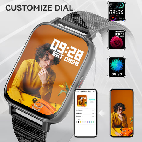 EIGIIS I20M Smartwatch for Women Men, 1.69’’ HD Touch Screen Bluetooth Dial/Answer, Waterproof Health Monitor Step Counter EIGIIS I20M Smartwatch for Women Men, 1.69’’ HD Touch Screen Bluetooth Dial/Answer, Waterproof Health Monitor Step Counter