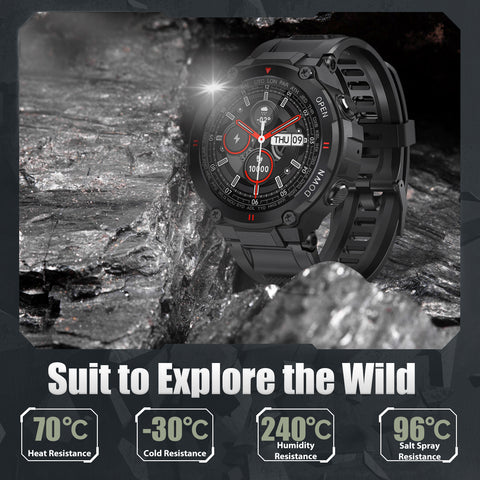 EIGIIS Smart Watch for Men, Waterproof Military Tactical Sports Watches Outdoor Fitness Trackers Watch with Bluetooth Dail Pedometer Heart Rate Monitor Activity Trackers for iOS Android EIGIIS Smart Watch for Men, Waterproof Military Tactical Sports Watches Outdoor Fitness Trackers Watch with Bluetooth Dail Pedometer Heart Rate Monitor Activity Trackers for iOS Android