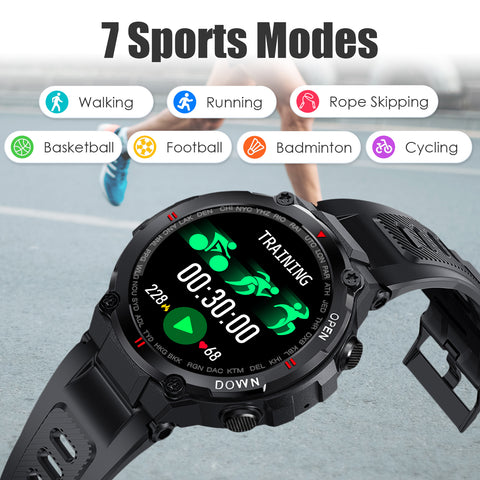 EIGIIS Smart Watch for Men, Waterproof Military Tactical Sports Watches Outdoor Fitness Trackers Watch with Bluetooth Dail Pedometer Heart Rate Monitor Activity Trackers for iOS Android EIGIIS Smart Watch for Men, Waterproof Military Tactical Sports Watches Outdoor Fitness Trackers Watch with Bluetooth Dail Pedometer Heart Rate Monitor Activity Trackers for iOS Android