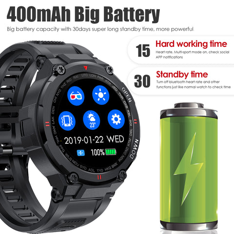 EIGIIS Smart Watch for Men, Waterproof Military Tactical Sports Watches Outdoor Fitness Trackers Watch with Bluetooth Dail Pedometer Heart Rate Monitor Activity Trackers for iOS Android EIGIIS Smart Watch for Men, Waterproof Military Tactical Sports Watches Outdoor Fitness Trackers Watch with Bluetooth Dail Pedometer Heart Rate Monitor Activity Trackers for iOS Android