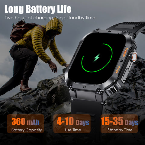EIGIIS 1.96” HD Military Smart Watches for Men Rugged Smart Watch(Answer/Dial Calls) Outdoor Sports Tactical Fitness Tracker Watch, Smartwatch for iPhone Android Phones EIGIIS 1.96” HD Military Smart Watches for Men Rugged Smart Watch(Answer/Dial Calls) Outdoor Sports Tactical Fitness Tracker Watch, Smartwatch for iPhone Android Phones