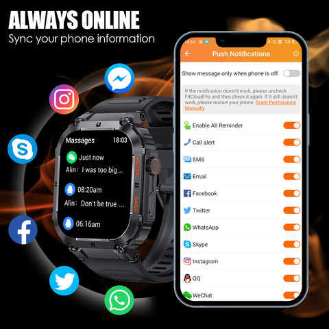 EIGIIS 1.96” HD Military Smart Watches for Men Rugged Smart Watch(Answer/Dial Calls) Outdoor Sports Tactical Fitness Tracker Watch, Smartwatch for iPhone Android Phones EIGIIS 1.96” HD Military Smart Watches for Men Rugged Smart Watch(Answer/Dial Calls) Outdoor Sports Tactical Fitness Tracker Watch, Smartwatch for iPhone Android Phones
