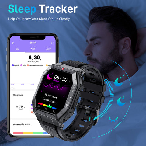 Military Smart Watch for Men with Call (Answer/Make) Outdoor Tactical Sports Watch Rugged 1.85" HD Big Screen Fitness Tracker Heart Rate Sleep Monitor Smartwatch Compatible with Android iPhone Samsung Military Smart Watch for Men with Call (Answer/Make) Outdoor Tactical Sports Watch Rugged 1.85" HD Big Screen Fitness Tracker Heart Rate Sleep Monitor Smartwatch Compatible with Android iPhone Samsung