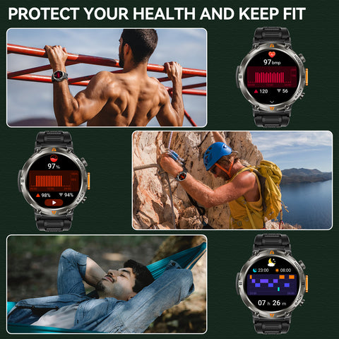 EIGIIS KE3Pro Smart Watch with Flashlight for Men, 3ATM Waterproof Watch with GPS, 530mAh Outdoor Sports Watch Compatible with Android iOS EIGIIS KE3Pro Smart Watch with Flashlight for Men, 3ATM Waterproof Watch with GPS, 530mAh Outdoor Sports Watch Compatible with Android iOS