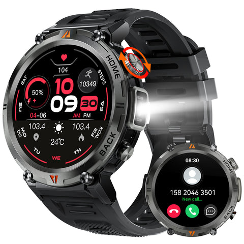 EIGIIS KE3 LED Flashlight Smart Watch Men Bluetooth Call Full Touch Screen Health Monitor Clock With Men SmartWatch For iOS Android EIGIIS KE3 LED Flashlight Smart Watch Men Bluetooth Call Full Touch Screen Health Monitor Clock With Men SmartWatch For iOS Android