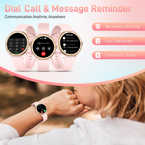 Smart Watch for Women(Call Make Answer), Multifunctional Smartwatch with 100+ Sports Modes Music Play Weather Forecast IP68 Waterproof  Watch DIY Watch Face Gifts for Women Mum Smart Watch for Women(Call Make Answer), Multifunctional Smartwatch with 100+ Sports Modes Music Play Weather Forecast IP68 Waterproof  Watch DIY Watch Face Gifts for Women Mum