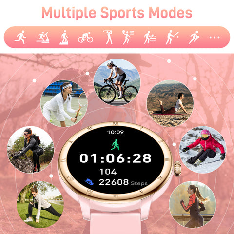 Smart Watch for Women(Call Make Answer), Multifunctional Smartwatch with 100+ Sports Modes Music Play Weather Forecast IP68 Waterproof  Watch DIY Watch Face Gifts for Women Mum Smart Watch for Women(Call Make Answer), Multifunctional Smartwatch with 100+ Sports Modes Music Play Weather Forecast IP68 Waterproof  Watch DIY Watch Face Gifts for Women Mum