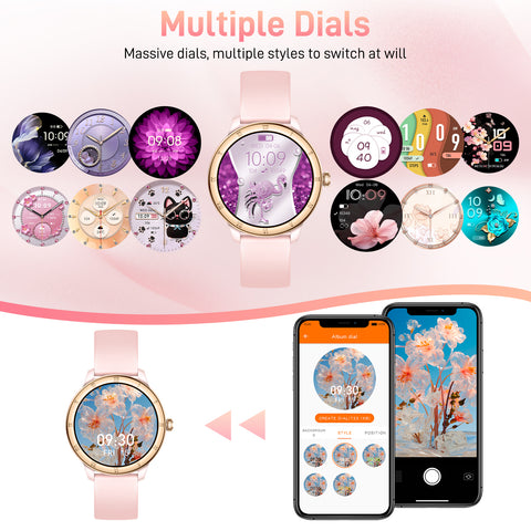 Smart Watch for Women(Call Make Answer), Multifunctional Smartwatch with 100+ Sports Modes Music Play Weather Forecast IP68 Waterproof  Watch DIY Watch Face Gifts for Women Mum Smart Watch for Women(Call Make Answer), Multifunctional Smartwatch with 100+ Sports Modes Music Play Weather Forecast IP68 Waterproof  Watch DIY Watch Face Gifts for Women Mum