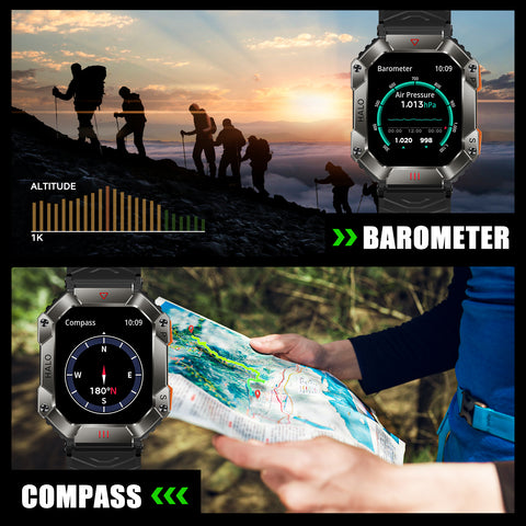 Smart Watch for Men Women with Call, Compass, Ultra Thin 2" HD Screen, IP67 Waterproof, 650 mAh Big Battery, Fitness Tracker with 107 Sports Modes, Military Rugged Tactical Watch for iPhone Android Smart Watch for Men Women with Call, Compass, Ultra Thin 2" HD Screen, IP67 Waterproof, 650 mAh Big Battery, Fitness Tracker with 107 Sports Modes, Military Rugged Tactical Watch for iPhone Android