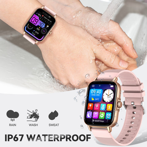 Smart Watch for Men Women 1.69" HD Bluetooth Phone Watch(Make/Answer Call) for iPhone Android IP67 Waterproof Fitness Watch with Heart Rate Sleep Monitor Activity Tracker with Pedometer Smart Watch for Men Women 1.69" HD Bluetooth Phone Watch(Make/Answer Call) for iPhone Android IP67 Waterproof Fitness Watch with Heart Rate Sleep Monitor Activity Tracker with Pedometer