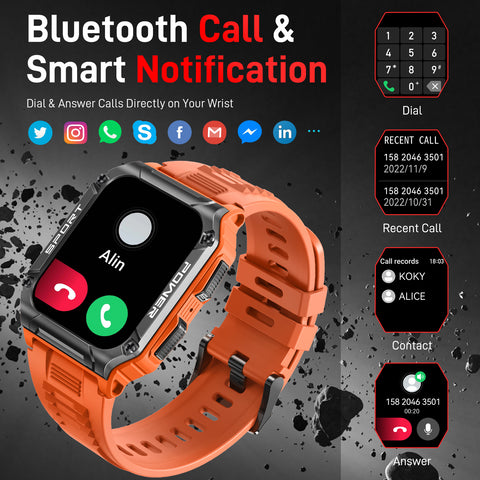Military Smart Watch for Men 1.95'' Smart Watch (Answer/Make Calls) with Compass Heart Rate Sleep Monitor 109 Sports Modes Fitness Tracker Watch Outdoor Tactical Rugged Smartwatch for iPhone Android Military Smart Watch for Men 1.95'' Smart Watch (Answer/Make Calls) with Compass Heart Rate Sleep Monitor 109 Sports Modes Fitness Tracker Watch Outdoor Tactical Rugged Smartwatch for iPhone Android