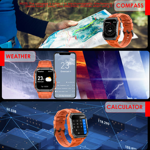 Military Smart Watch for Men 1.95'' Smart Watch (Answer/Make Calls) with Compass Heart Rate Sleep Monitor 109 Sports Modes Fitness Tracker Watch Outdoor Tactical Rugged Smartwatch for iPhone Android Military Smart Watch for Men 1.95'' Smart Watch (Answer/Make Calls) with Compass Heart Rate Sleep Monitor 109 Sports Modes Fitness Tracker Watch Outdoor Tactical Rugged Smartwatch for iPhone Android