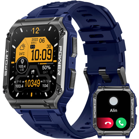 Military Smart Watch for Men 1.95'' Smart Watch (Answer/Make Calls) with Compass Heart Rate Sleep Monitor 109 Sports Modes Fitness Tracker Watch Outdoor Tactical Rugged Smartwatch for iPhone Android Military Smart Watch for Men 1.95'' Smart Watch (Answer/Make Calls) with Compass Heart Rate Sleep Monitor 109 Sports Modes Fitness Tracker Watch Outdoor Tactical Rugged Smartwatch for iPhone Android