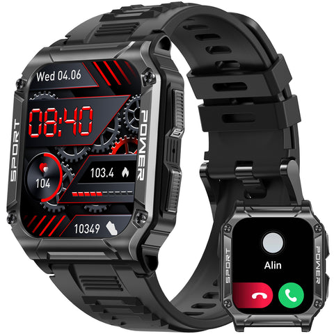 Military Smart Watch for Men 1.95'' Smart Watch (Answer/Make Calls) with Compass Heart Rate Sleep Monitor 109 Sports Modes Fitness Tracker Watch Outdoor Tactical Rugged Smartwatch for iPhone Android Military Smart Watch for Men 1.95'' Smart Watch (Answer/Make Calls) with Compass Heart Rate Sleep Monitor 109 Sports Modes Fitness Tracker Watch Outdoor Tactical Rugged Smartwatch for iPhone Android