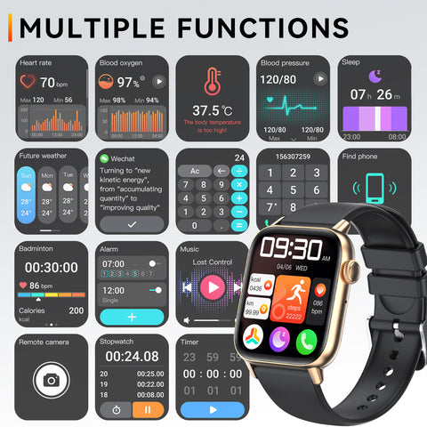 Watch for Women Men with Call Make Receive and Text 1.83 inch HD Full Touch Screen Smartwatch for Android and iOS Phones IP67 Waterproof Fitness Tracker Watch for Women Men with Call Make Receive and Text 1.83 inch HD Full Touch Screen Smartwatch for Android and iOS Phones IP67 Waterproof Fitness Tracker