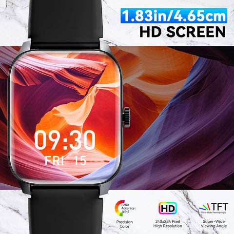 EIGIIS QS56 Smart Watch 1.83" HD Big Screen Smartwatch, IP67 Waterproof Fitness Watch with 110+ Sport Modes for Android iOS EIGIIS QS56 Smart Watch 1.83" HD Big Screen Smartwatch, IP67 Waterproof Fitness Watch with 110+ Sport Modes for Android iOS