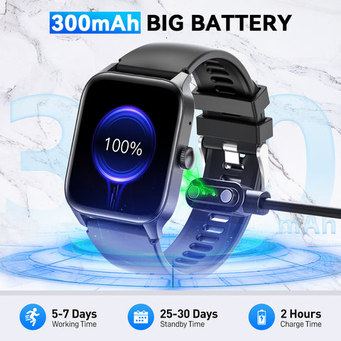 EIGIIS QS56 Smart Watch 1.83" HD Big Screen Smartwatch, IP67 Waterproof Fitness Watch with 110+ Sport Modes for Android iOS EIGIIS QS56 Smart Watch 1.83" HD Big Screen Smartwatch, IP67 Waterproof Fitness Watch with 110+ Sport Modes for Android iOS