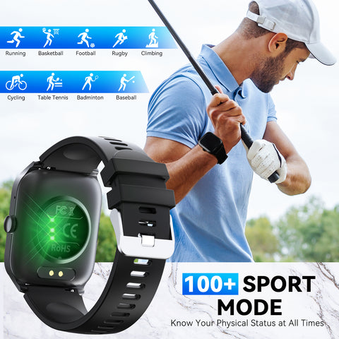 EIGIIS QS56 Smart Watch 1.83" HD Big Screen Smartwatch, IP67 Waterproof Fitness Watch with 110+ Sport Modes for Android iOS EIGIIS QS56 Smart Watch 1.83" HD Big Screen Smartwatch, IP67 Waterproof Fitness Watch with 110+ Sport Modes for Android iOS