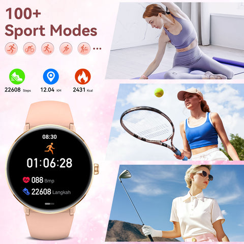 EIGIIS Smart Watch for Women with Diamonds 1.2" AMOLED Touchscreen Fitness Tracker Make/Answer Calls Heart Rate SpO2 Monitor IP68 Waterproof, Sleep & Activity Tracking Smartwatch for iPhone Android Phones EIGIIS Smart Watch for Women with Diamonds 1.2" AMOLED Touchscreen Fitness Tracker Make/Answer Calls Heart Rate SpO2 Monitor IP68 Waterproof, Sleep & Activity Tracking Smartwatch for iPhone Android Phones