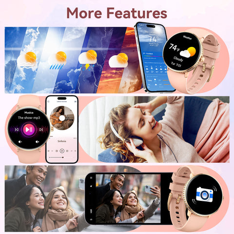 EIGIIS Smart Watch for Women with Diamonds 1.2" AMOLED Touchscreen Fitness Tracker Make/Answer Calls Heart Rate SpO2 Monitor IP68 Waterproof, Sleep & Activity Tracking Smartwatch for iPhone Android Phones EIGIIS Smart Watch for Women with Diamonds 1.2" AMOLED Touchscreen Fitness Tracker Make/Answer Calls Heart Rate SpO2 Monitor IP68 Waterproof, Sleep & Activity Tracking Smartwatch for iPhone Android Phones