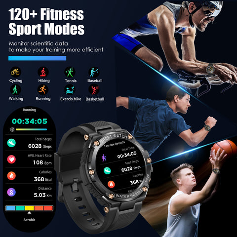 Smart Watch Men Fitness Activity Tracker Pedometer Step Counter Wristwatch Bluetooth Calling Multifunctional Water Resistant Outdoor Running Tracking Touch Screen Message Notifications Smart Watch Men Fitness Activity Tracker Pedometer Step Counter Wristwatch Bluetooth Calling Multifunctional Water Resistant Outdoor Running Tracking Touch Screen Message Notifications