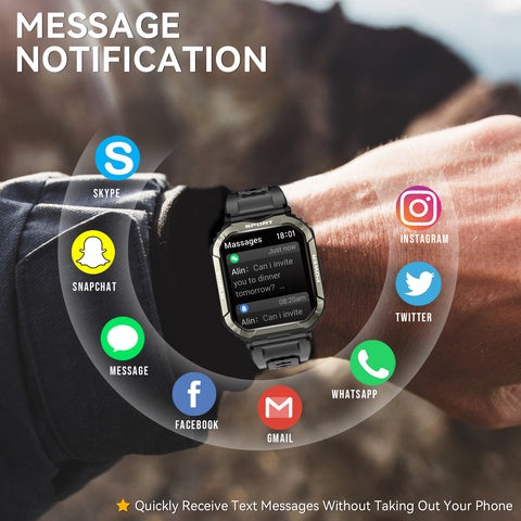 Military Smart Watch for Men Bluetooth Calling and Answer 1.85'' HD Rugged Tactical Smart watch with Heart Rate Sleep Monitor Pedometer Fitness Tracker Compatible with Android iPhone Samsung Phones Military Smart Watch for Men Bluetooth Calling and Answer 1.85'' HD Rugged Tactical Smart watch with Heart Rate Sleep Monitor Pedometer Fitness Tracker Compatible with Android iPhone Samsung Phones