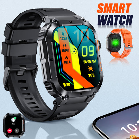 EIGIIS 1.96” HD Military Smart Watches for Men Rugged Smart Watch(Answer/Dial Calls) Outdoor Sports Tactical Fitness Tracker Watch, Smartwatch for iPhone Android Phones EIGIIS 1.96” HD Military Smart Watches for Men Rugged Smart Watch(Answer/Dial Calls) Outdoor Sports Tactical Fitness Tracker Watch, Smartwatch for iPhone Android Phones