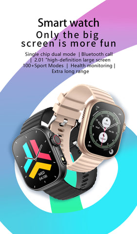 Smart Watch 2.01" Inch Heart Rate Blood Pressure Blood Oxygen Fitness Tracker for Women Men Smart Watch 2.01" Inch Heart Rate Blood Pressure Blood Oxygen Fitness Tracker for Women Men