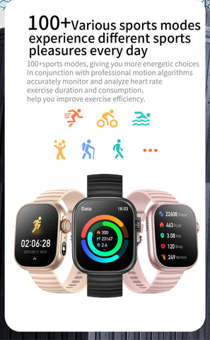 Smart Watch 2.01" Inch Heart Rate Blood Pressure Blood Oxygen Fitness Tracker for Women Men Smart Watch 2.01" Inch Heart Rate Blood Pressure Blood Oxygen Fitness Tracker for Women Men