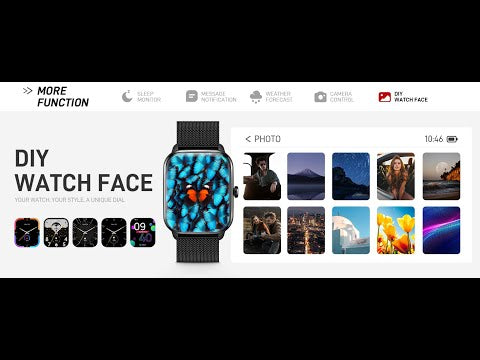 EIGIIS Smart Watches for Women Men, 1.9" HD Full Touch Screen Fitness Tracker with Heart Rate Sleep Monitor, 100+ Sport Modes, Pedometer, Smartwatch with Text and Call for Android iOS Phones