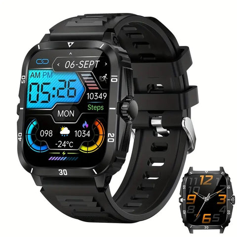 EIGIIS KT71 Smart Watch for Men All Touch Screen Display Answer Call Fitness Tracker with 3ATM Waterproof Large Battery Multi Sports Modes Suitable for Women Information Reminder Weather Display Smartwatch Compatible With iPhone And Android Phones