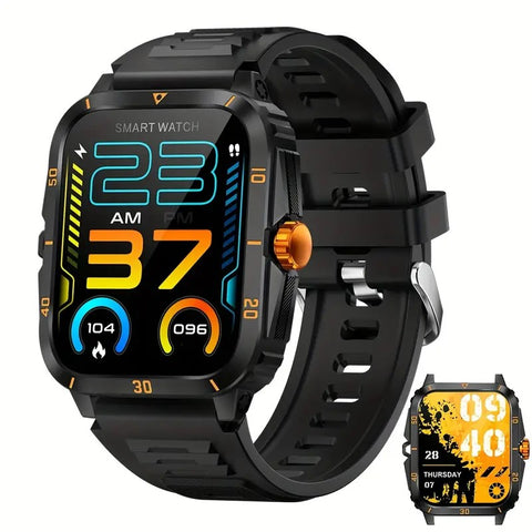 EIGIIS KT71 Smart Watch for Men All Touch Screen Display Answer Call Fitness Tracker with 3ATM Waterproof Large Battery Multi Sports Modes Suitable for Women Information Reminder Weather Display Smartwatch Compatible With iPhone And Android Phones