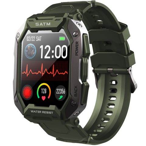Tactical Smart Watch for Men 1.71” Military Fitness Trackers Watch with Heart Rate Sleep Monitor 5ATM Waterproof Outdoor Sport Watch Step Counter Watch for iPhone Android Tactical Smart Watch for Men 1.71” Military Fitness Trackers Watch with Heart Rate Sleep Monitor 5ATM Waterproof Outdoor Sport Watch Step Counter Watch for iPhone Android